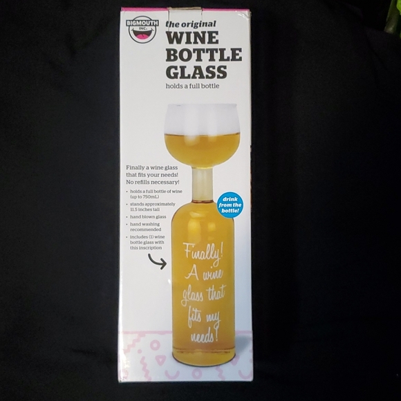 Big Mouth Wine Bottle Glass - Picture 5 of 12